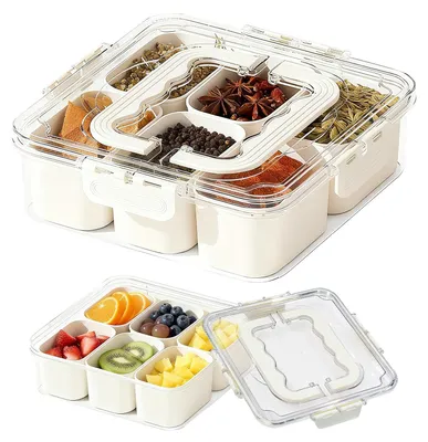 Productafbeelding van Omgoods - Snackdoos met 6 Compartimenten en Deksel