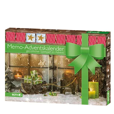 Produktbild von ROTH Memo-Adventskalender für Erwachsene, Gedächtnis-Spiel für die Adventszeit, 35 Kartenpaare mit verschiedenen Motiven