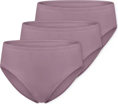 Zdjęcie produktu dla SCHIESSER Damskie majtki 3er Pack - Jazz-Pants, Bawełna Essentials, Basic, Stretch Lila 3XL