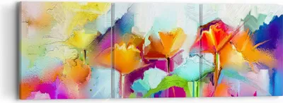 Produktbild von Bild auf Leinwand - Leinwandbild - Blumen Wiese Sommer - 90x30cm - Wand Bild - Wanddeko - Wandbilder - Leinwanddruck - Bilder - Kunstdruck - Wanddekoration - Leinwand bilder - Wandkunst - CA90x30-4095