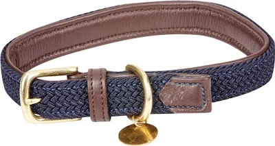 Produktbild von Weatherbeeta - Hundehalsband, Geflochten, Leder WB2201 (XS) (Braun/Marineblau)