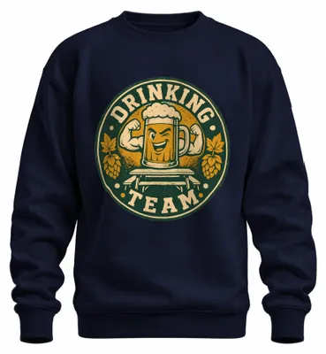 Productafbeelding van Drinkteam, bierkruik, mouwloos shirt, leren broek, dirndl, sweatshirt, trui, marineblauw, 3XL