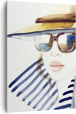 Produktbild von Bild auf Leinwand - Leinwandbild - Einteilig - Frau Gesicht Lippen - 70x100cm - Wand Bild - Wanddeko - Wandbilder - Leinwanddruck - Wanddekoration - Leinwand bilder - Wandbild - PA70x100-3957