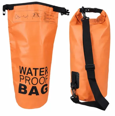 Zdjęcie produktu dla Worek wodoodporny wodoszczelny żeglarski 10L na kajak torba dry bag pomarańczowy plecak outdoor PVC
