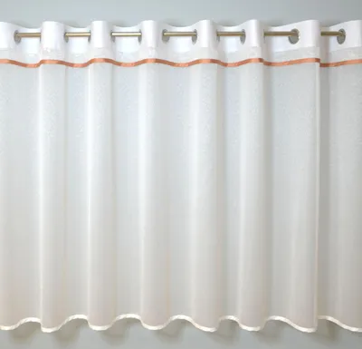 Produktbild von Ösenstores weiß mit Einfassband Fertigstores  Höhe 120 cm Breite 160-190 cm