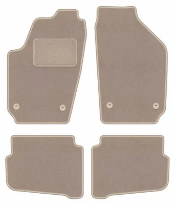 Image de Tapis de sol en moquette pour Seat Ibiza III 6L 2002-2008 (à hayon) – jeu 4 pièces, beiges, sur mesure – Wielganizator LUX