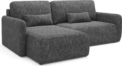 Produktbild von Pagno - Schlafsofa mit Ottomane, 207x148 cm Dunkelgrau, Stauraum