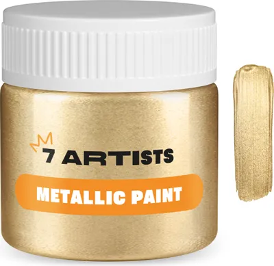 Produktbild von 7 Artists Acrylfarbe Antique Copper Metallic 50 ml | Acrylfarbe Metallic - Metallic Acrylfarben für Leinwand , Papier, Steine , Holz usw.