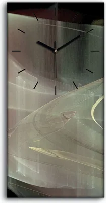 Produktbild von Wandbild Leinwand Bilder mit Uhr 30x60 digitales fraktales Kunst - schwarze Hände