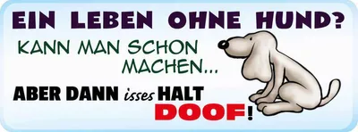 Produktbild von vianmo Holzschild 10x27 cm ein Leben ohne Hund Tier Haustier