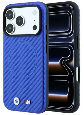 Produktbild von Handyhülle für iPhone 18 Pro Max / 17 Pro Max, BMW M Carbon Printed Ring mit MagSafe, Blau