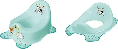 Produktbild von Kindertopf + WC Aufsatz Funny Farm aquamarin  Toilettentrainer