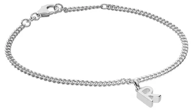 trendor 21590-R Mädchen-Armband mit Buchstabe R 925 Silber Rhodiniert 1