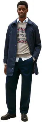 Produktbild von Tommy Hilfiger Herren Kurzmantel Packable Carcoat mit Seitentaschen, Blau (Deser