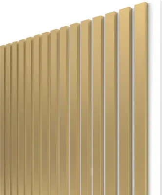 Obrázok produktu pre Akustický panel WALL CONCEPT, zlatá farba, biely filc + MDF, rozmer 2750 x 604 x 21 mm, plocha 1,66 m2