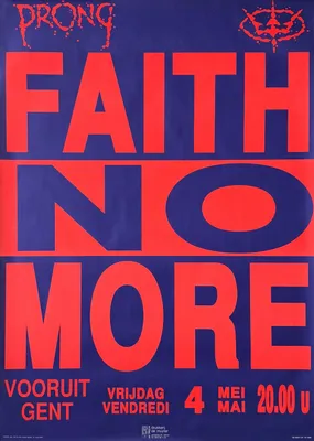 Obrázok produktu pre FAITH NO MORE – Koncert v Belgicku, 1990 – Plagát – 64x90 cm
