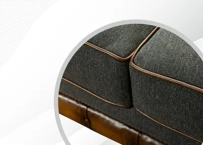 Produktbild von Chesterfield 2 Sitzer Graue couchen Wohnzimmer Modern Design Sofa Sofas Stoff