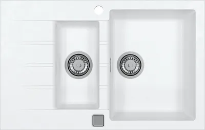 Produktbild von ALVEUS GRANITAL 1,5 Becken Spüle CADIT 70 in ARCTIC mit Pop-up-Siphon / Ausschnittmaß 770 x 480 mm / Granitspüle