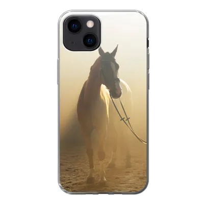 Produktbild von MuchoWow® Handyhülle Schutzhülle Hülle für iPhone 13 mini Pferd - Licht - Sand Silikon Softcase Handy Hülle - Softcase