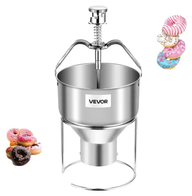 Zdjęcie produktu dla Vevor Dozownik Ciasta Na Pączki Ręczny 2.4L Stal Nierdzewna 6 Ustawień