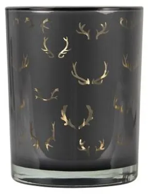 Produktbild von Mars & More Theelichthouder glas silhouette geweih medium 12cm