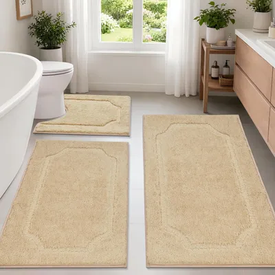 Productafbeelding van Set van 3 Antislip Badmatten voor de Badkamer