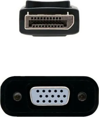 Produktbild von DisplayPort-zu-SVGA-Adapter NANOCABLE 10.16.0602 Schwarz (15 cm)