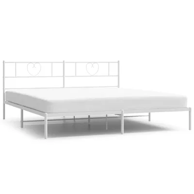 Immagine prodotto di vidaXL Struttura letto con testiera in metallo bianco 200x200 cm