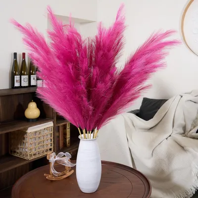 Immagine prodotto di Omgoods - Erba di pampa artificiale, 110 cm - Decorazione soffice per stile bohémien