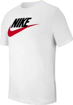 Produktbild von Nike M Nsw Tee Icon Futura White/Black/University Red L