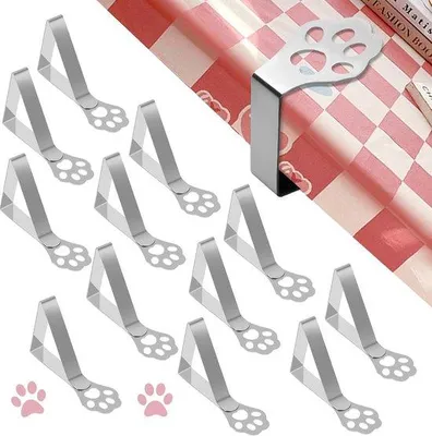 Zdjęcie produktu dla Zaciski stołowe ze stali nierdzewnej zapewniające mocne mocowanie, 12 sztuk, nierdzewne