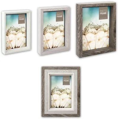 Produktbild von ZEP Trilogy 3, Bilderrahmen-Set, Holz, Braun, Grau, Weiß, Tisch, Wand, 10 x 15 cm, Rechteckig