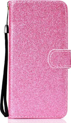 Produktbild von Mobigear Glitter  Huawei Y6p Hülle Klapphülle Geldbörse - Pink
