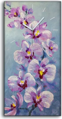 Produktbild von Dekor Leinwand Uhr Wandbilder Geräuschlos 30x60 Malerei Abstrakte Kunst Blumen - weiße Hände
