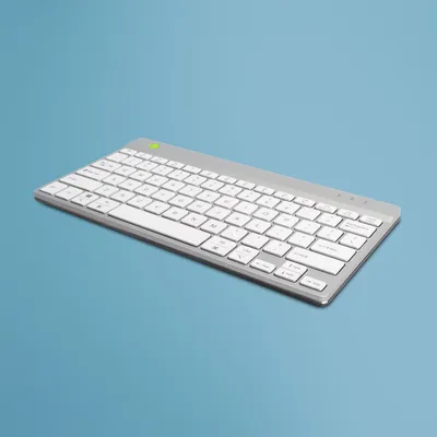 Produktbild von R-GO Tools R-Go Tools Ergonomische Tastatur R-Go Compact Break, kompakte Tastatur mit Pausensoftware, QWERTY (US), Bluetooth, weiß