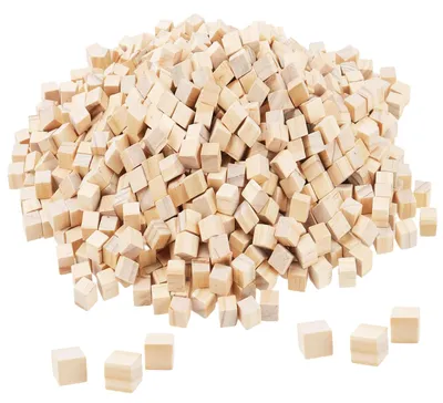 1000 Holzwürfel 1 cm, Kiefernholz, unbehandelt, DIY, Deko
