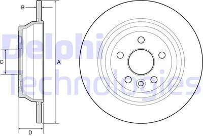 Produktbild von 2x DELPHI Bremsscheibe BG4656C für LAND ROVER Freelander 2 SUV (L359) 64 2mm
