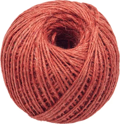 Image de Ficelle de jute - pelote 200g, env. 130 m, diamètre 1.75 mm - Rouge