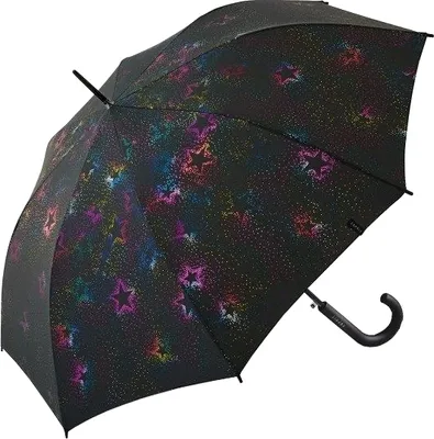 Produktbild von Esprit Regenschirm Stockschirm Schirm mit Automatik starburst multimetallic bunte Sterne