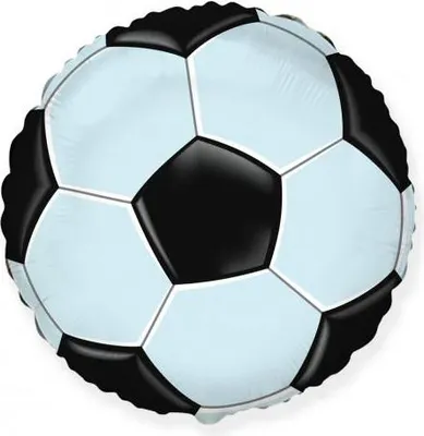 Obrázok produktu pre Fóliový balón - Futbal, lopta, čiernobiely, 46 cm