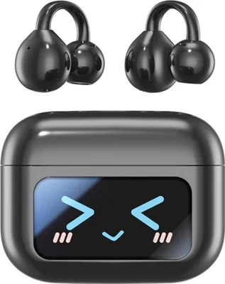 INF KI Übersetzung Drahtlose Ohrclip Bluetooth Kopfhörer mit Touchscreen Schwarz