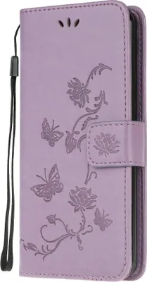 Produktbild von Motorola Moto G10 / G20 / G30 Hülle - Coverup Blumen & Schmetterlinge Klapphülle - Lila