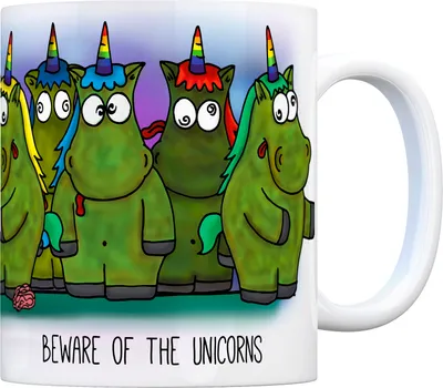 Produktbild von Honeycorns Kaffeebecher mit Einhorn Motiv und Spruch:  of the Unicorn