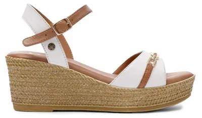 Produktbild von Damen Sandalen P749411001 aus Naturleder in den Farben Beige, Braun und Weiß
