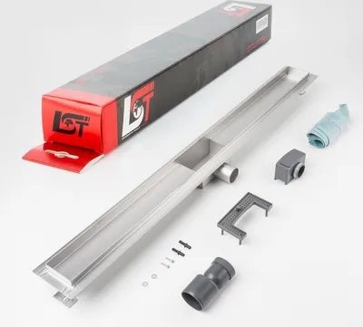 Produktbild von Duschrinne 900 x 70 mm Duschablauf Bodenablauf Ablaufrinne mit Siphon Dichtband