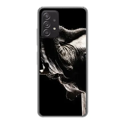 Produktbild von MuchoWow® Handyhülle Schutzhülle Hülle für Samsung Galaxy A53 5G Elefant - Schwarz - Tiere - Porträt Silikon Softcase Handy Hülle - Schutzabdeckung