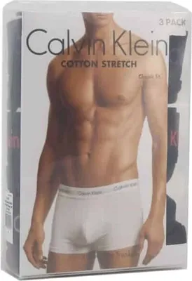 Image de Paquet de 3 boxeur homme tripack CK CALVIN KLEIN article U2664G LOW RISE TRUNK, XL, Cotone 95%,Elastan 5%