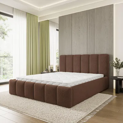 Produktbild von Masseno Polsterbett ATTORA Q 160x200 cm, Polsterbett mit Bettkästen - Braun, QUELLE 25