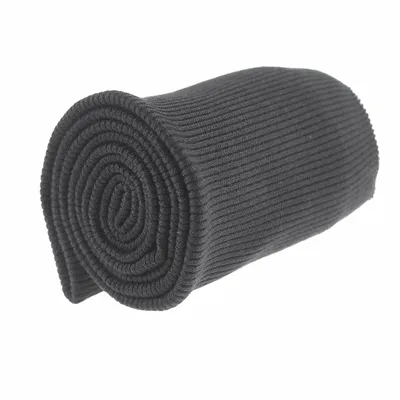 Produktbild von 15x70cm Bündchen Strickbündchen Bündchenstoff 6% Elasthan Bündchenstoff gerippt, Farbe:grau