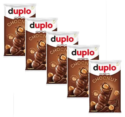 Produktbild von Duplo Chocnut mit ganzen Haselnüssen für zwischendurch 130g 5er Pack